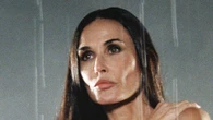 Demi Moore, 61, looks ageless as she recreates racy Striptease pose in just black blazer and tights for Interview shoot
