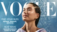 Hailey Bieber goes nude under open button-down shirt for Vogue photoshoot and finally responds to Justin divorce rumors