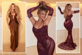 Beyoncé turns heads as she shows off her stunning figure in sheer burgundy dress to celebrate 44th birthday