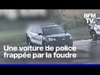 Une voiture de police a été frappée par la foudre ce mardi aux Etats-Unis