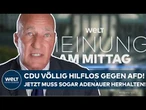 LEMMER: CDU wirkt völlig hilflos gegen AfD! Jetzt muss sogar Konrad Adenauer herhalten in der Not!