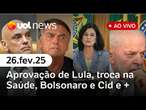 Quaest simula Lula x Gusttavo Lima; demissão de Nísia, Oruam preso, Bolsonaro e Mauro Cid | UOL News