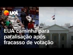 Votação para evitar 'shutdown' do governo dos EUA fracassa e paralisação pode acontecer