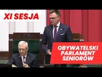 XI Sesja Obywatelskiego Parlamentu Seniorów 13 października 2025 Transmisja na ŻYWO