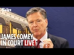 LIVE: Ex FBI Director James Comey in court for case accusing him of lying to Congress