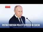 Watch live: Russian president Vladimir Putin speaks on foreign policy in Sochi, Russia