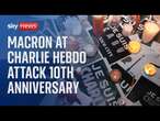 Live: French President Macron pays tribute on 10th anniversary of Charlie Hebdo magazine attack