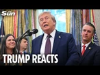 Moment Donald Trump laughs off ‘fake news’ viral rumours about his death spreading online