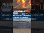 El aparcamiento de los bomberos de San Martín de Valdeiglesias, devorado por las llamas