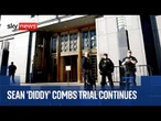 Outside court as Sean 'Diddy' Combs trial continues and ex-girlfriend Cassie is cross-examined