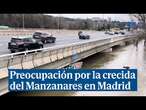 Preocupación entre los bomberos por la imparable crecida del Manzanares en la M-30