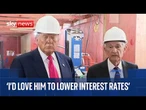 US President Donald Trump's frosty exchange with Federal Reserve chair