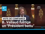 Vote de confiance : Boris Vallaud (PS) fustige un "Président battu" • FRANCE 24