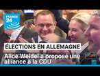 Élections en Allemagne : Alice Weidel a proposé une alliance à la CDU • FRANCE 24