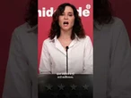 Ayuso: "Los independentistas son los chulos de Sánchez, él pone la cama y los españoles pagan"