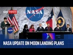 NASA news conference on plans to send astronauts back to the moon