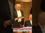Przemowy, wykwintne menu i "jeden z największych zaszczytów". Tak wyglądał bankiet na zamku Windsor