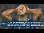 2. BUNDESLIGA: Tor, Schmerz, Platzverweis - Irres Debüt von Nikola Katic bei Schalke 04