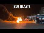 LIVE: Terrifying moment buses burn after 'terror attack' hits Israeli city