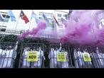 Roma, Greenpeace "in gabbia" contro gli allevamenti intensivi