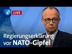 Bundeskanzler Merz äußert sich zu den Gipfeltreffen von NATO und EU