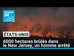 États-Unis : 6000 hectares brûlés dans le New Jersey, un homme arrêté • FRANCE 24