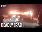 Horror crash kills 76 including 17 children after flames ripped through bus