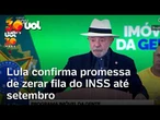 Lula diz que presidente do INSS prometeu zerar fila até setembro; veja