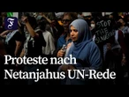 Frust und Protest nach Netanjahus UN-Auftritt