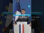 « Impérialisme révisionniste russe » : Emmanuel Macron hausse le ton face à Vladimir Poutine