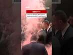 MPs launch smoke grenades inside Serbian parliament during protests. #Serbia #BBCNews