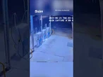 CCTV captures fiery moment stolen vehicle smashes into fuel pump at high speed