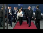 I leader europei arrivano al Consiglio Ue di Bruxelles. Tra gli altri, Meloni, Macron e Metsola