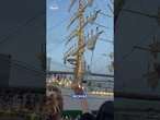 Cuauhtémoc Ship filmed shortly before Brooklyn Bridge collision