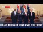 Foreign Secretary and Defence Secretary hold news conference alongside Australian counterparts