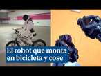 Así es Lingxi X2, el robot humanoide que monta en bicicleta y cose