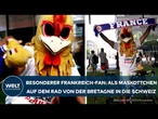 FRAUEN-EM: Besondere Fan-Unterstützung - Maskottchen legt über 2000 km auf dem Fahrrad zurück