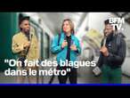 Trois humoristes testent leurs blagues dans le métro parisien avant de les faire en comedy club