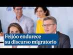 Feijóo endurece su discurso migratorio en plena crisis de los menores