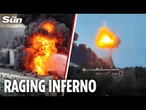 Putin's chemical plant EXPLODES into huge fireball after devastating Ukraine drone strike