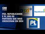 PSD, Republicanos e PL são os partidos que mais cresceram em 2024 | BASTIDORES CNN