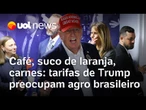 Café, suco de laranja, carnes: tarifas de Trump preocupam agro brasileiro | Denyse Godoy