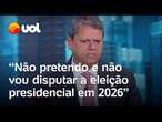 Tarcísio diz que não disputará para Presidência em 2026: ‘Tenho uma tarefa importante em SP’