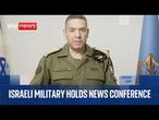 Israeli military holds news conference after Iran attack