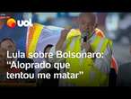 Lula se refere a Bolsonaro, sem citar nome de ex-presidente, como: 'Aloprado que tentou me matar'