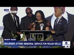 Nolan Wells’ mother speaks at her son’s memorial service