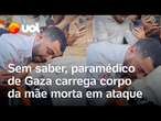 Paramédico de Gaza descobre que carregou corpo da mãe que foi morta em ataque de Israel; veja vídeo