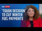 Minister says government is looking at 'all options' in winter fuel payment cuts