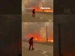 WATCH: Raging wildfire reaches Spanish town of Carucedo #shorts #fire #spain #naturaldisaster