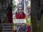 Soccer fans in Spain celebrate their team's World Cup win over Argentina